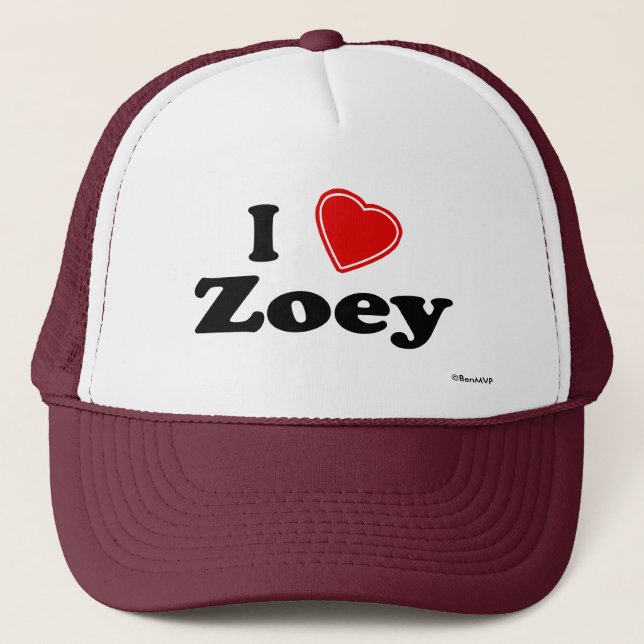 I Liebe Zoey Truckerkappe (Vorderseite)