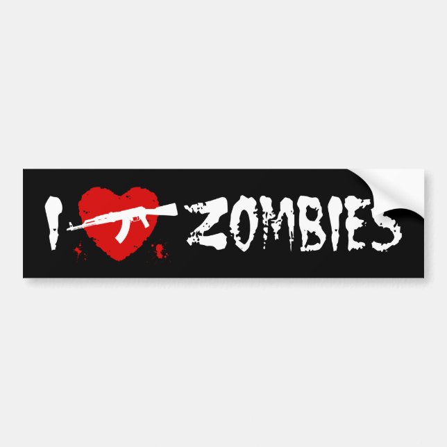 I Liebe Zombies Autoaufkleber (Vorne)