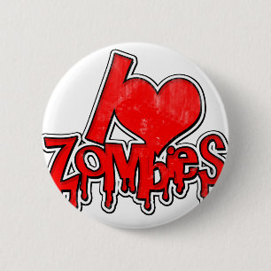 I Liebe Zombies Button