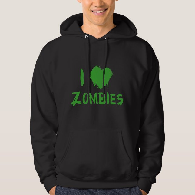 I Liebe Zombies Hoodie (Vorderseite)