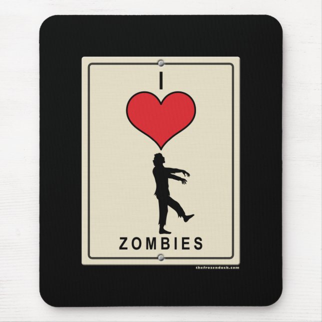 I Liebe-Zombies Mousepad (Vorne)
