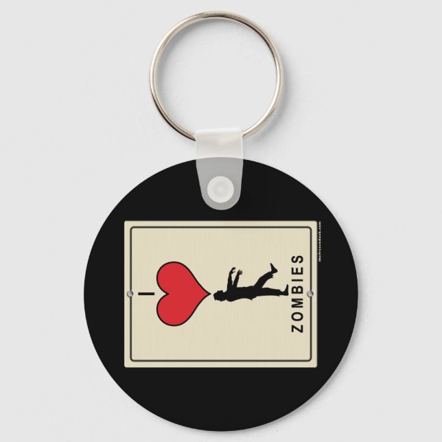 I Liebe Zombies Schlüsselanhänger (Vorderseite)