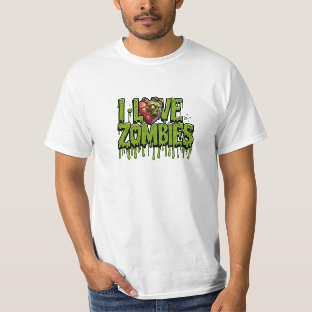 I Liebe Zombies T-Shirt (Vorderseite)