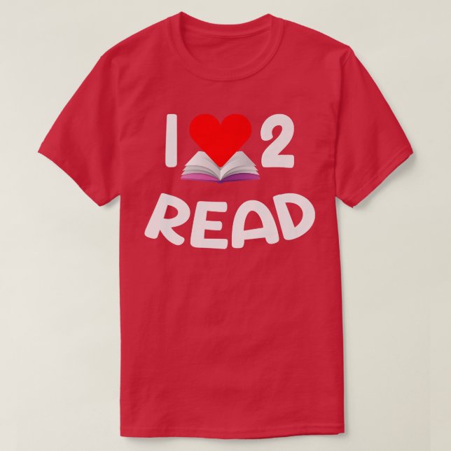 I Liebe zu lesen Niedlich Heft lesen und buchen L T-Shirt (Design vorne)