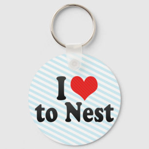 I Liebe zu nisten Schlüsselanhänger