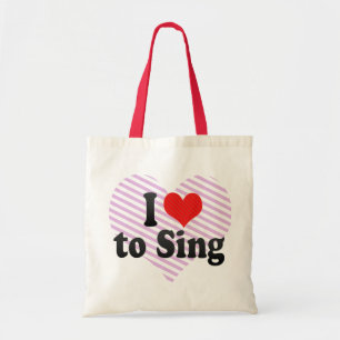 I Liebe zu singen Tragetasche