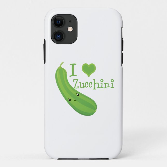 I Liebe Zucchini Smiling Kawaii Zucchini Case-Mate iPhone Hülle (Rückseite)
