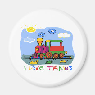 I Liebe-Züge Magnet