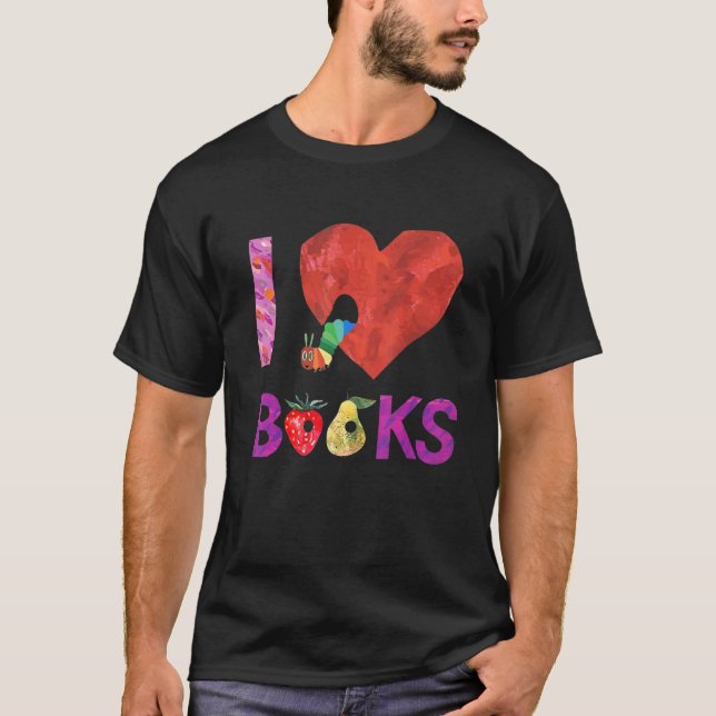 I Liebe zum Lesen des Buchlesebuchs T-Shirt (Vorderseite)