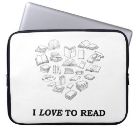 I Liebe zum Lesen Laptopschutzhülle
