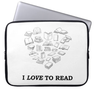 I Liebe zum Lesen Laptopschutzhülle