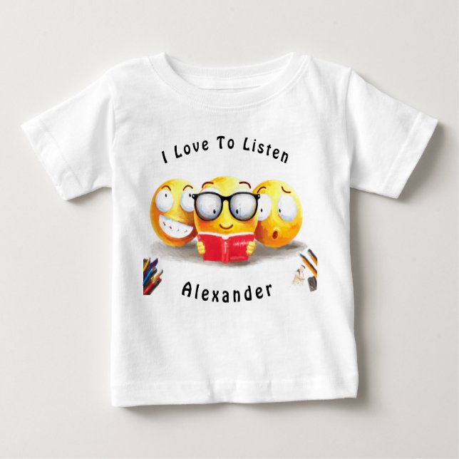 I Liebe zum Lesen von Büchern Baby T-shirt (Vorderseite)