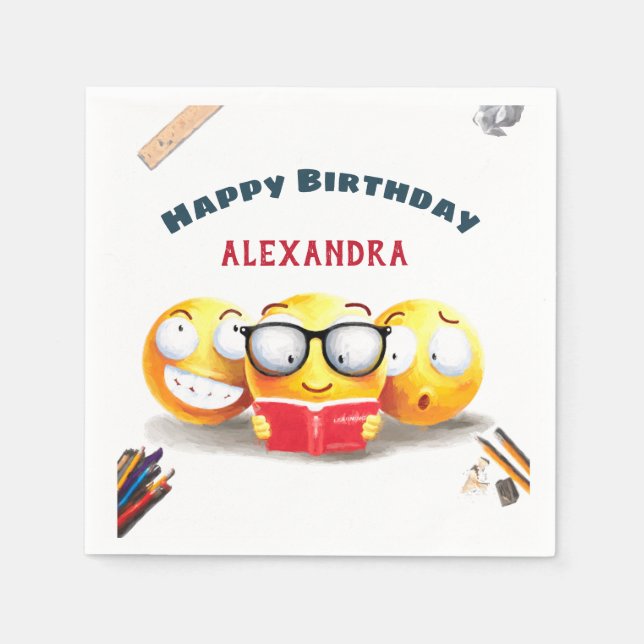 I Liebe zum Lesen von Büchern Serviette (Vorderseite)