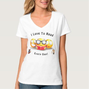 I Liebe zum Lesen von Büchern T-Shirt