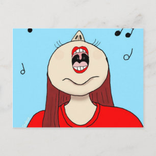 I Liebe zum Singen Postkarte