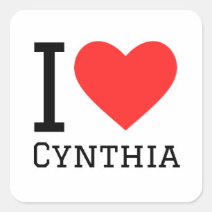 I Liebe Zynithie Quadratischer Aufkleber