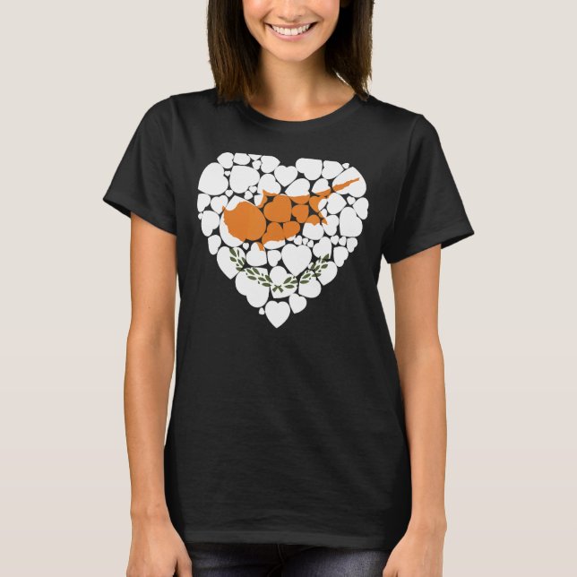 I Liebe Zypern - Flagge Zypern T-Shirt (Vorderseite)