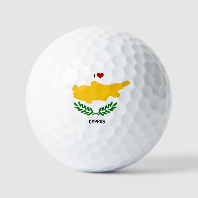 I Liebe Zypern Golfball (Vorderseite)