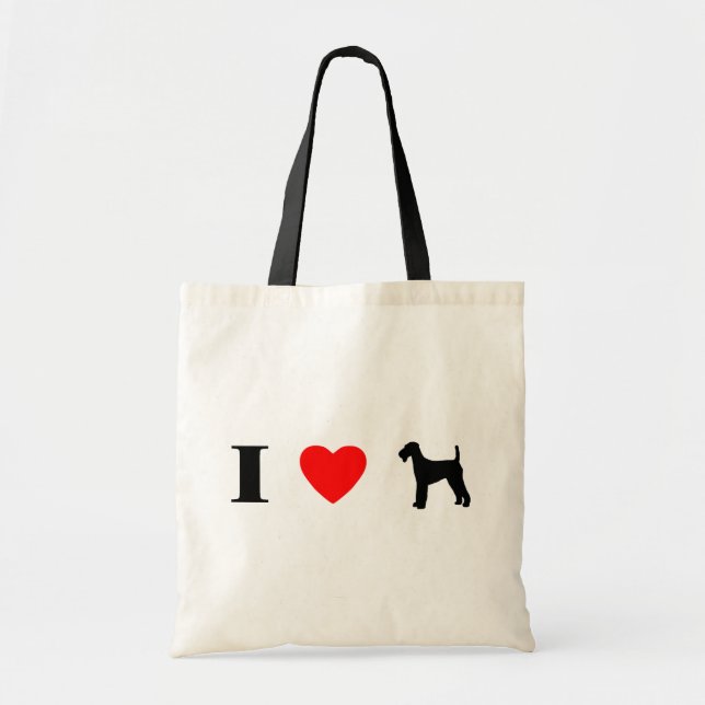 I Liebeairedale-Terrier-Tasche Tragetasche (Vorne)
