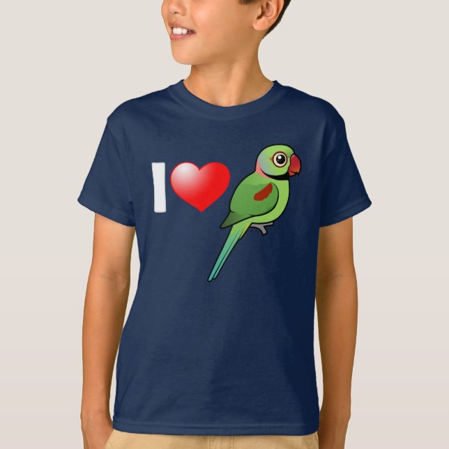 I LiebeAlexandrineParakeets T-Shirt (Vorderseite)