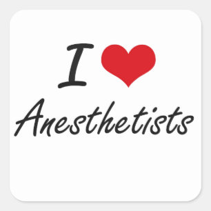 I Liebeanesthetists-künstlerischer Entwurf Quadratischer Aufkleber