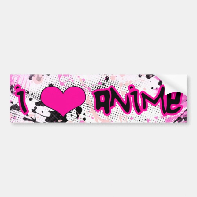I Liebeanime-Autoaufkleber Autoaufkleber (Vorne)