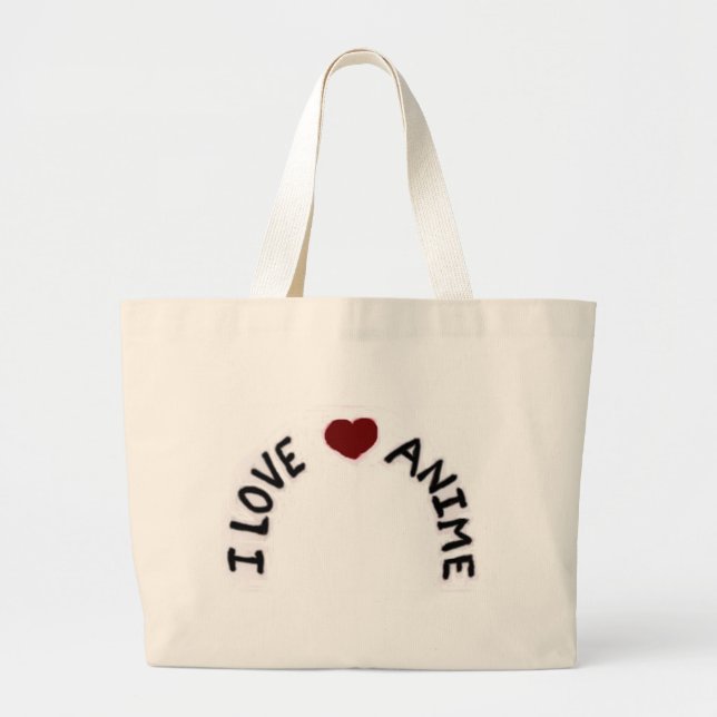 I Liebeanime-Buch-Tasche Jumbo Stoffbeutel (Vorne)