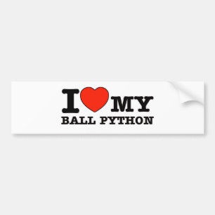 I Liebeballpythonschlange Autoaufkleber