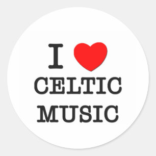 I Liebeceltic-Musik Runder Aufkleber