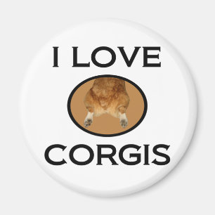 I LiebeCorgiscorgi-Hintern Magnet