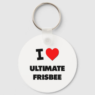 I Liebeentscheidender Frisbee Schlüsselanhänger