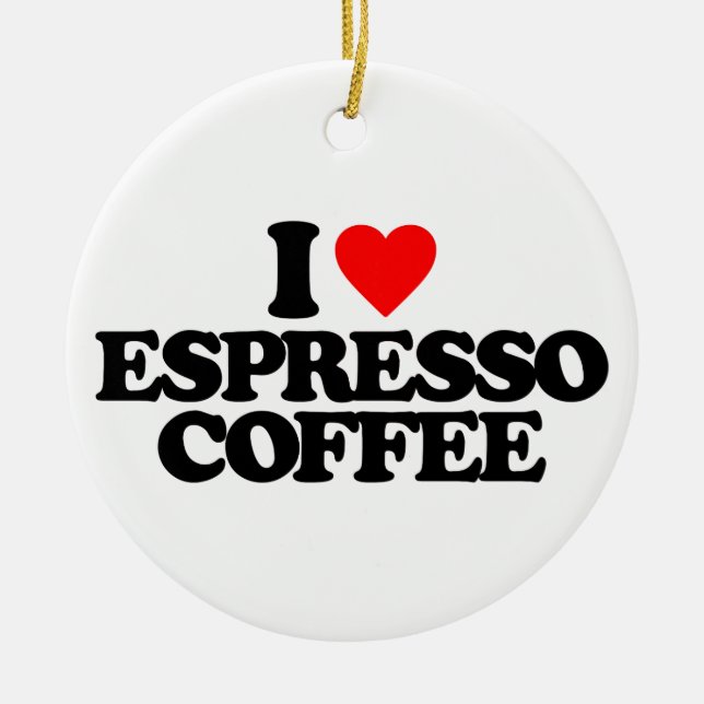 I LIEBEespresso-KAFFEE Keramik Ornament (Vorne)