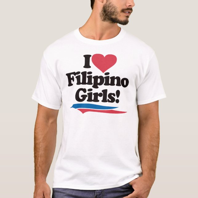 I Liebefilipino-Mädchen T-Shirt (Vorderseite)