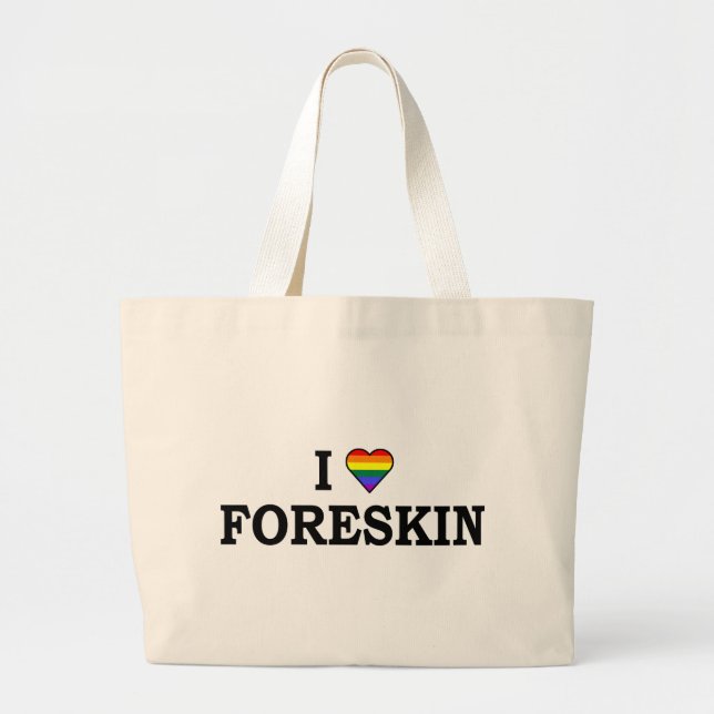 I LiebeForeskin Jumbo Stoffbeutel (Vorne)