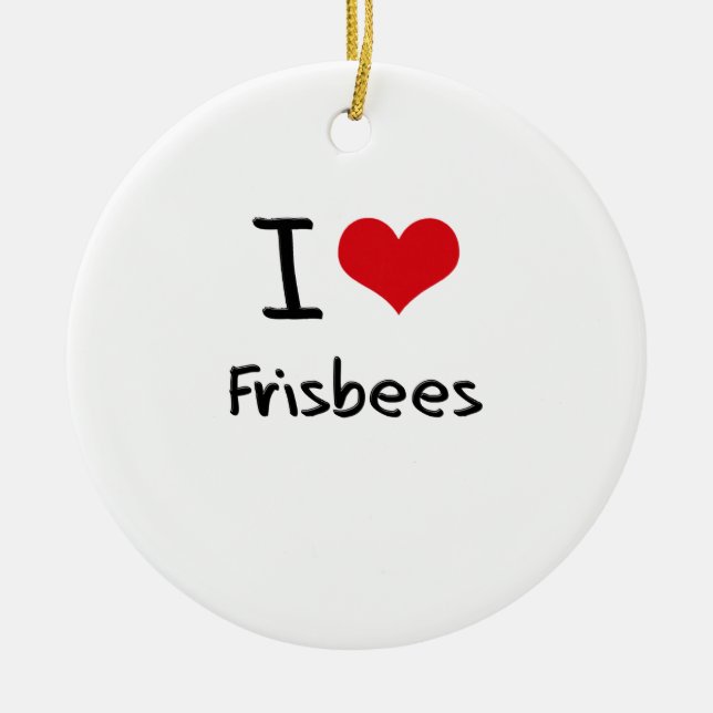 I LiebeFrisbees Keramikornament (Vorne)