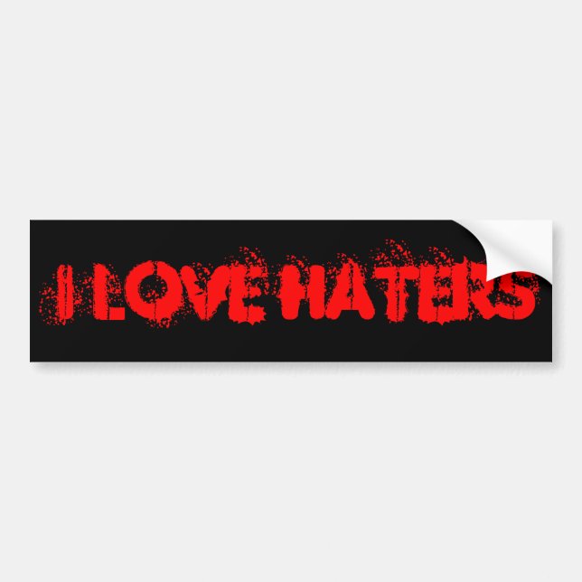 I Liebehaters-Autoaufkleber Autoaufkleber (Vorne)