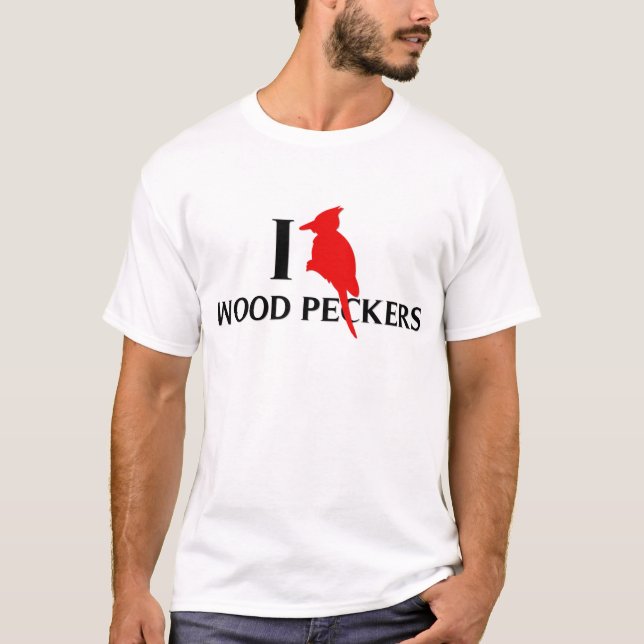 I Liebehölzerne Peckers, Spechte T-Shirt (Vorderseite)