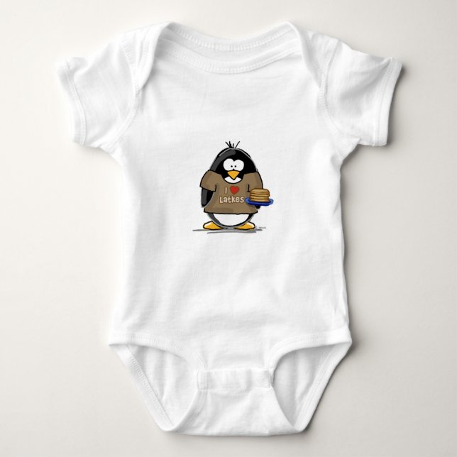 I LiebeLatkesPenguin Baby Strampler (Vorderseite)