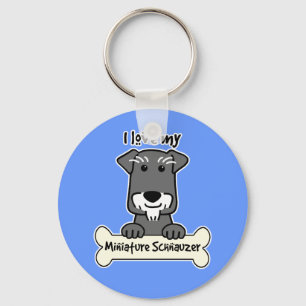 I LiebeminiaturSchnauzers Schlüsselanhänger