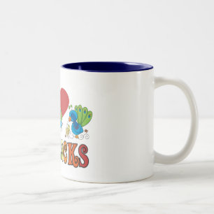 I LIEBEN ZWEIFARBIGE TASSE