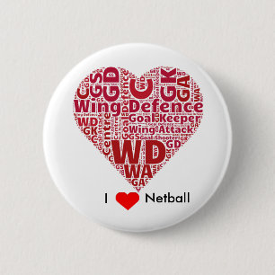 I Liebenetball-Wort-Kunst-Entwurf Button