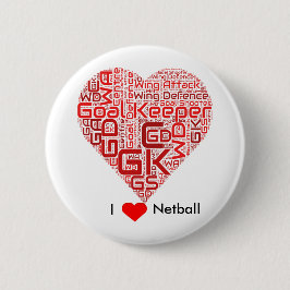 I Liebenetball-Wort-Kunst-Entwurf Button