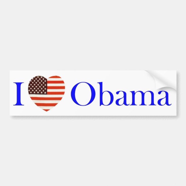 I Liebeobama-Autoaufkleber Autoaufkleber (Vorne)