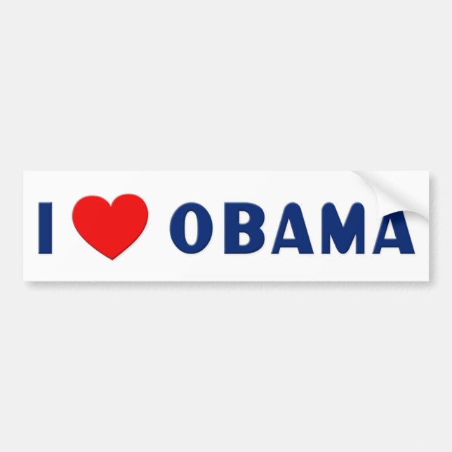 I Liebeobama-Autoaufkleber Autoaufkleber (Vorne)