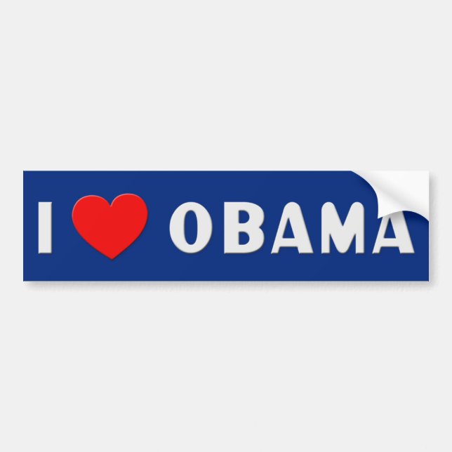 I Liebeobama-Autoaufkleber Autoaufkleber (Vorne)