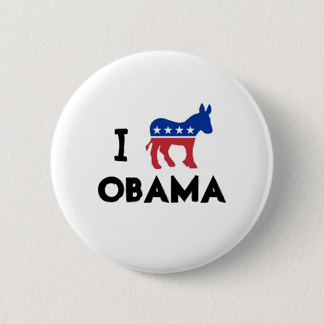 I Liebeobama-Esel-Knopf Button (Vorderseite)