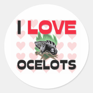 I LiebeOcelots Runder Aufkleber
