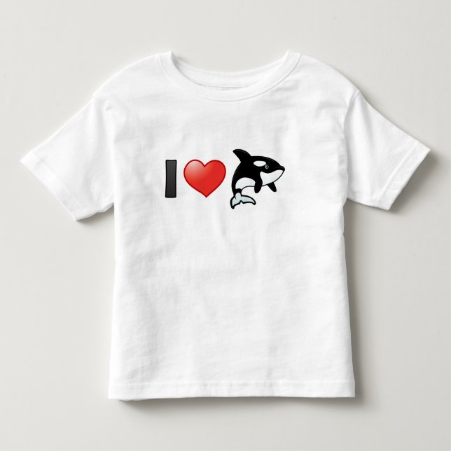 I LiebeOrcas Kleinkind T-shirt (Vorderseite)
