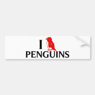 I LiebePenguins Autoaufkleber