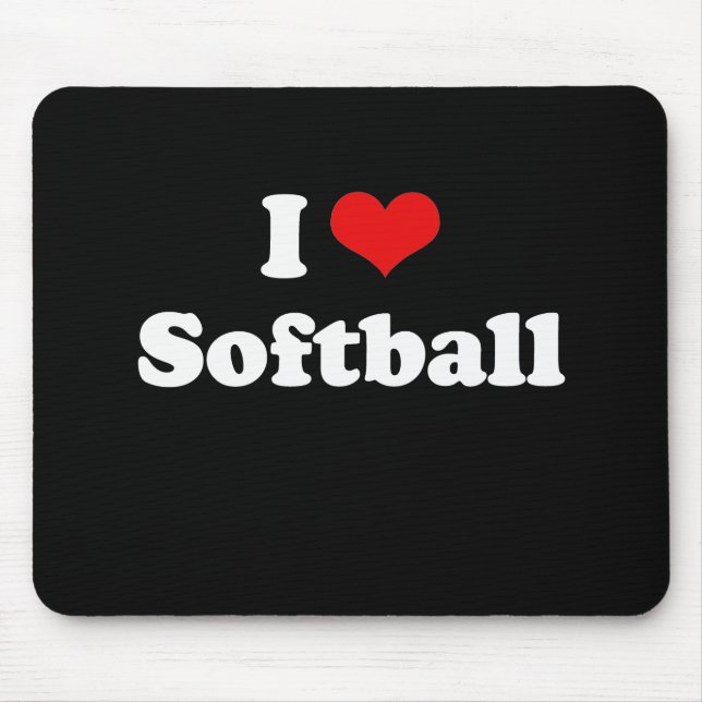 I Liebesoftball-T-Shirt Mousepad (Vorne)